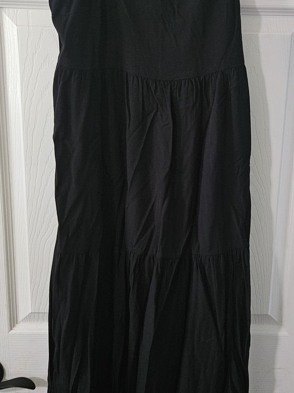 Andree Black Tiered Maxi Skirt